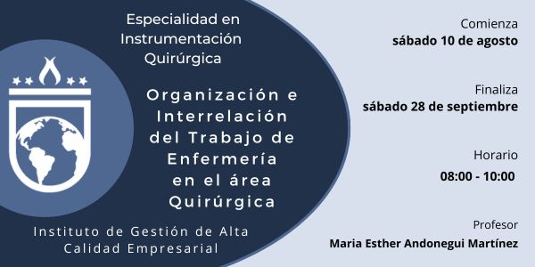 0424 agosto24 QCA Organización e Interrelación del Trabajo de Enfermería en el área Quirúrgica SA3